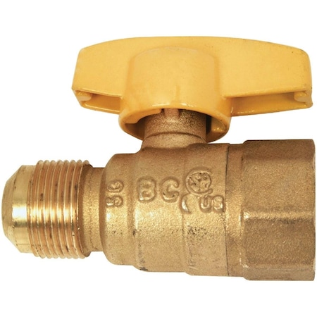 Dormont 5/8 In. OD Male Flare x 3/4 In. FIP Forged Brass Gas Shutoff Valve 91-3042R